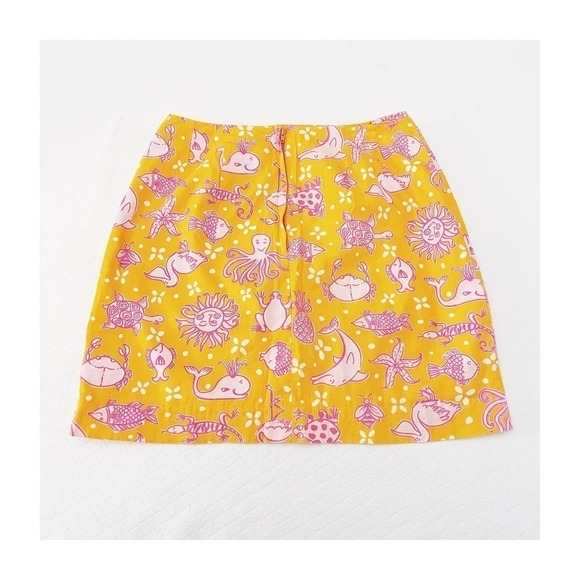 Lilly Pulitzer Printed Marine Life Printed Mini Skirt SZ2 P - Picture 1 of 5